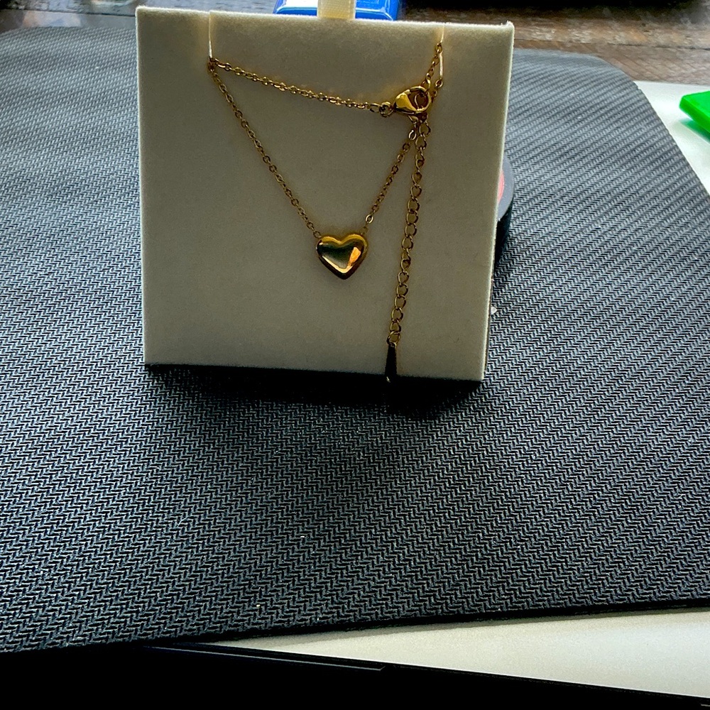 Gold Heart Pendant Necklace